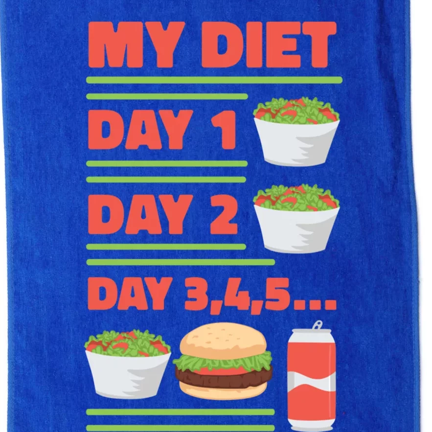 Funny Salad Diet Food Not Diet Soda Hamburger Quote Cool Gift Platinum Collection Golf Towel