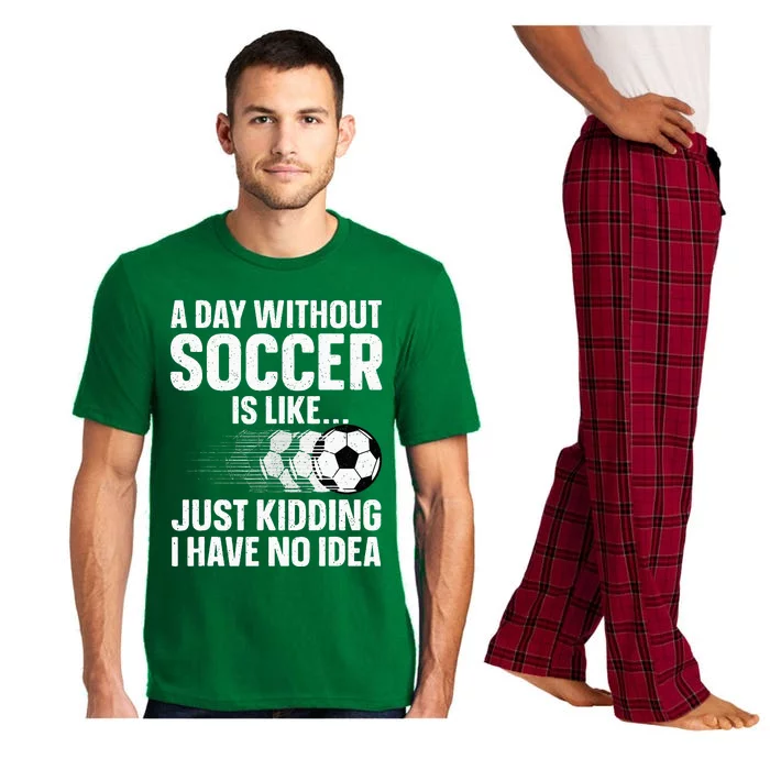 Funny Soccer Design For Women Sport Player Soccer Lover Pajama Set