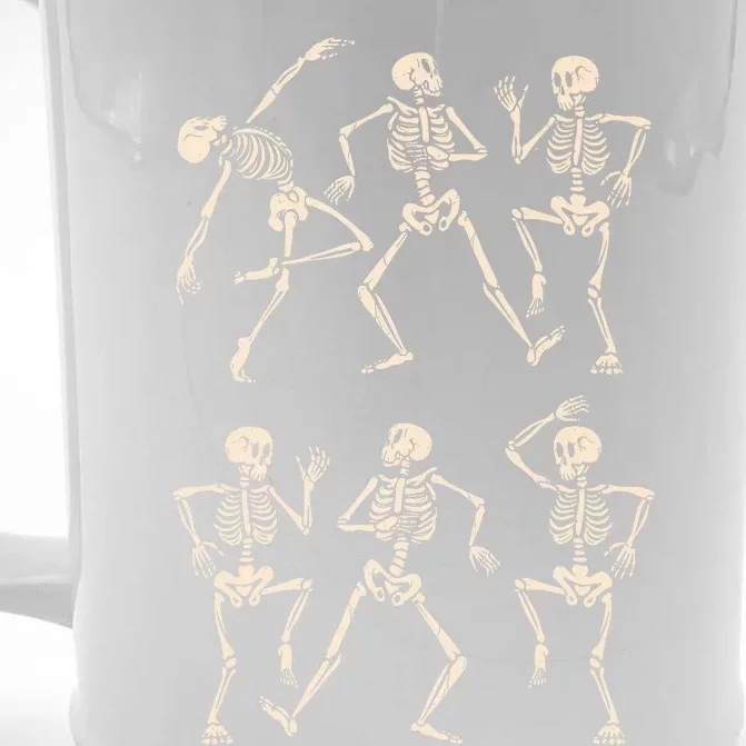 Funny Skeletons Dance Halloween Front & Back Beer Stein