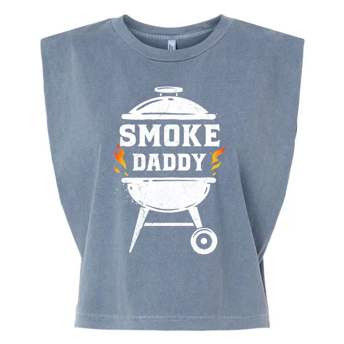 Funny Smoke Daddy Meat Smoking Bbq Grill Lover Pit Master Great Gift Garment-Dyed Women's Muscle Tee