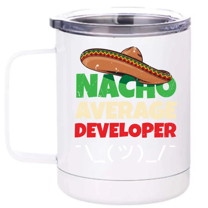 Funny Software Developer Pun Joke Programmer Coder Gift Front & Back 12oz Stainless Steel Tumbler Cup