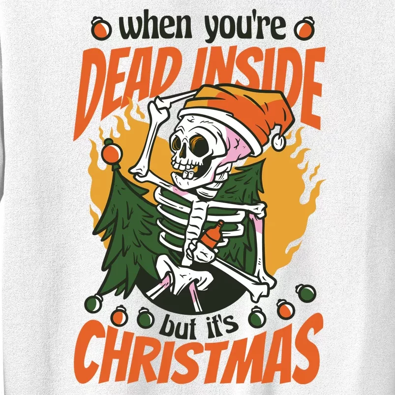 Funny Skeleton Dead Inside But Its Christmas Sweatshirt