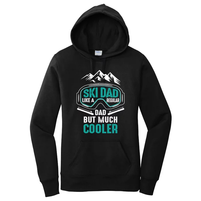 Funny Skiing Design For Dad Men Skier Winter Sport Lovers Gift Women's Pullover Hoodie