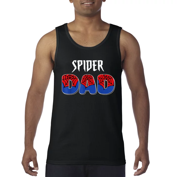 Funny Spider Dad Design Male Parents Spider Love Tank Top