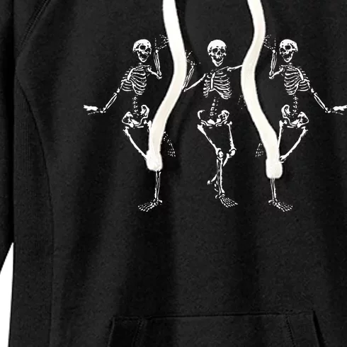 Funny Skeletons Dance Funny Halloween For Kids Women's Fleece Hoodie