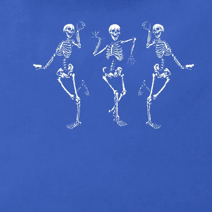 Funny Skeletons Dance Funny Halloween Zip Tote Bag