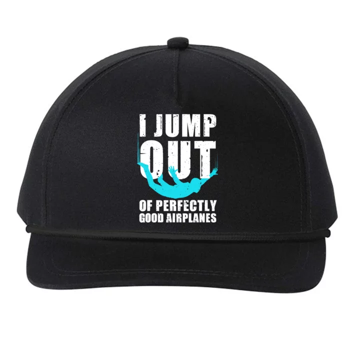 Funny Skydiving Design For Skydiver Skydive Lovers Snapback Five-Panel Rope Hat