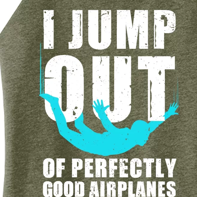 Funny Skydiving Design For Skydiver Skydive Lovers Women’s Perfect Tri Rocker Tank