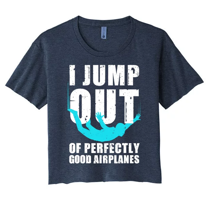 Funny Skydiving Design For Skydiver Skydive Lovers Women's Crop Top Tee