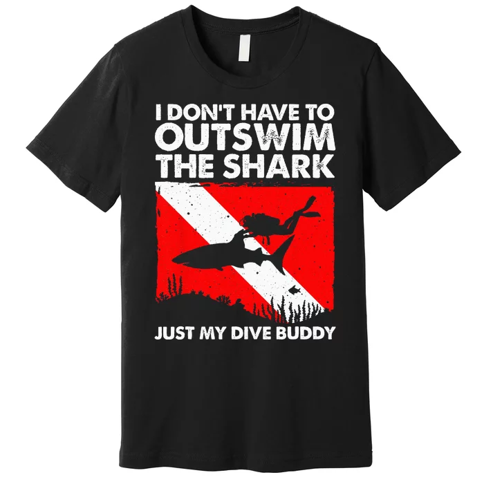 Funny Scuba Diving Design For Wo Shark Diving Buddy Premium T-Shirt