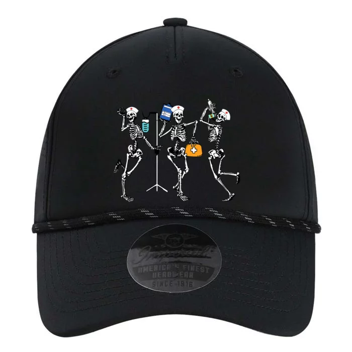 Funny Skeleton Dancing Nurse Halloween Healthcare Crew Gift Performance The Dyno Cap