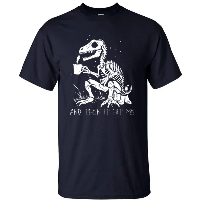 Funny Skeleton Dinosaur Halloween Costume Goth Gift Tall T-Shirt