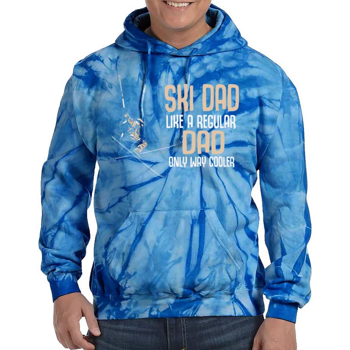 Funny Ski Dad Cool Skiing Father Gift Tie Dye Hoodie