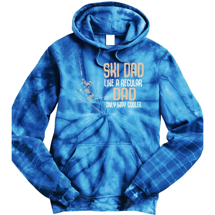 Funny Ski Dad Cool Skiing Father Gift Tie Dye Hoodie