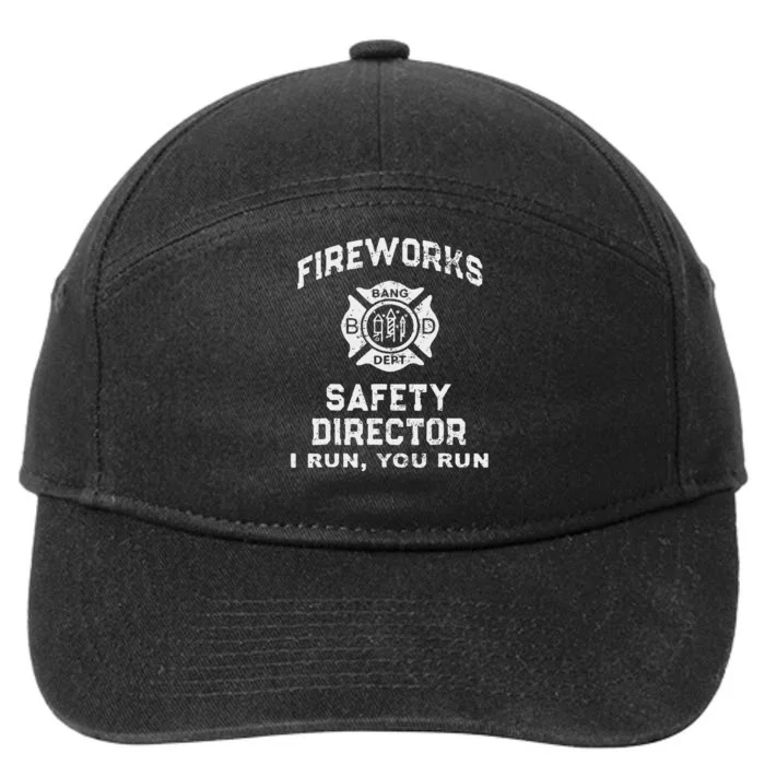 Fireworks Safety Director I Run You Run 7-Panel Snapback Hat