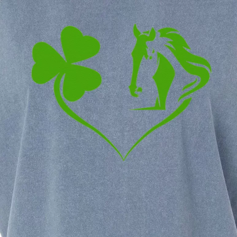 Funny St.Patricks Day design shenanigans shamrock horse Garment-Dyed Women's Muscle Tee