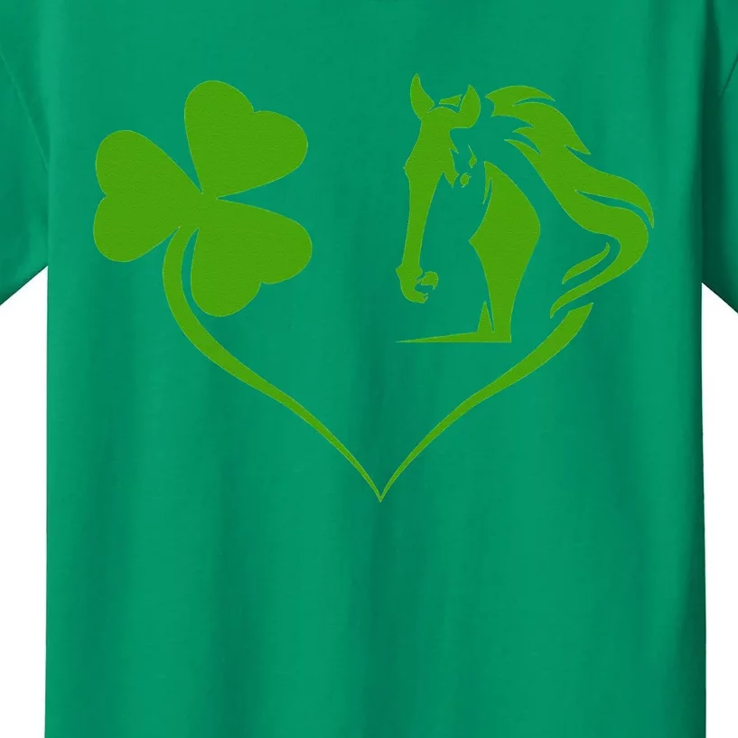 Funny St.Patricks Day design shenanigans shamrock horse Kids T-Shirt