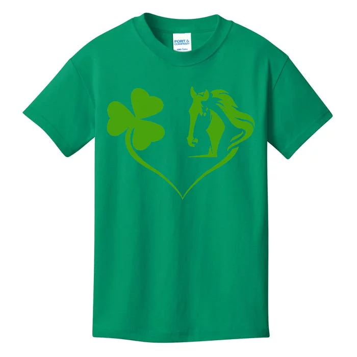 Funny St.Patricks Day design shenanigans shamrock horse Kids T-Shirt