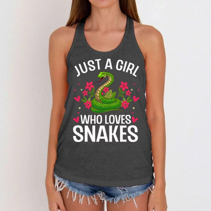 Funny Snake Design Snake Lover Women's Knotted Racerback Tank