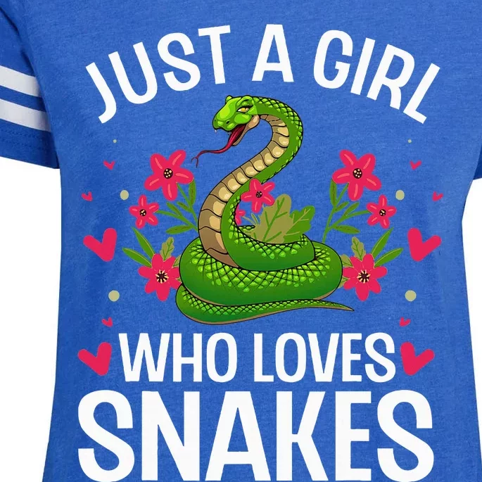 Funny Snake Design Snake Lover Enza Ladies Jersey Football T-Shirt