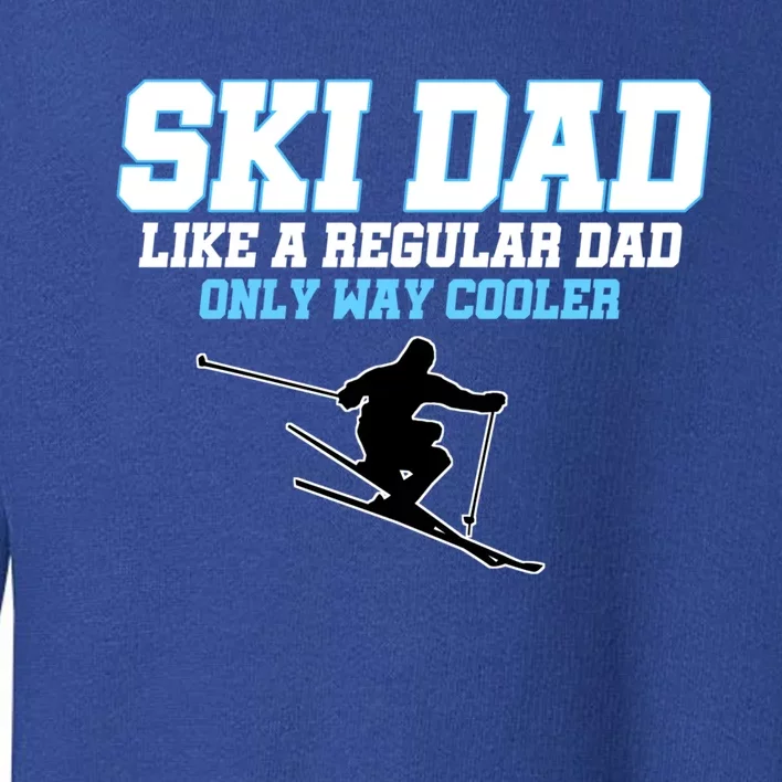 Funny Ski Dad Like A Regular Dad Only Way Cooler Gift Toddler Sweatshirt