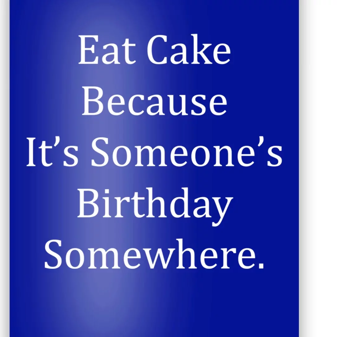 Funny S Dad Mom Food Eat Birthday Cake Meaningful Gift Poster