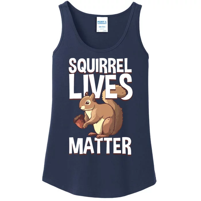 Funny Squirrel Designs For Chipmunk Lovers Ladies Essential Tank