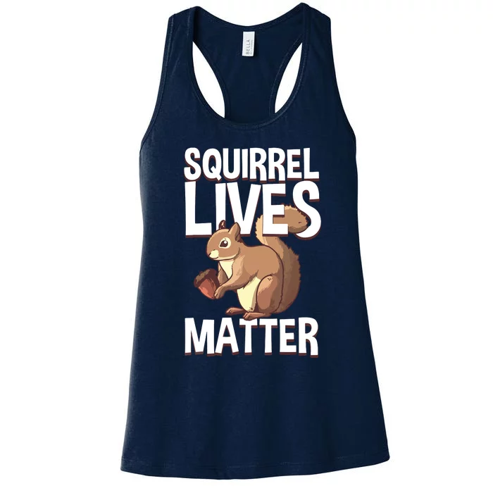 Funny Squirrel Designs For Chipmunk Lovers Women's Racerback Tank