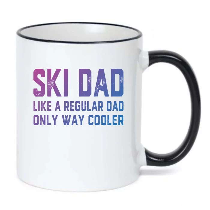 Funny Ski Dad Skiing Father Funny Gift For Skiers Gift Black Color Changing Mug