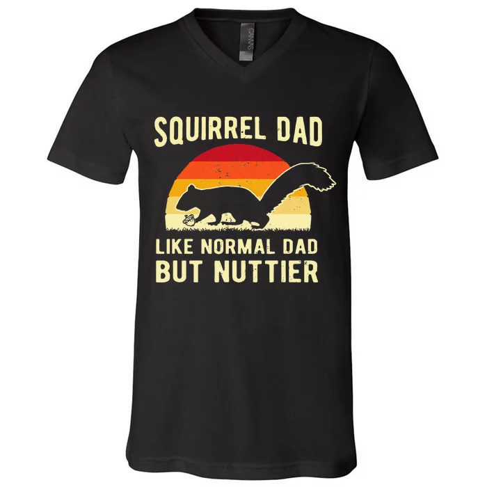 Funny Squirrel Dad Pet Squirrel Owner Squirrel Lover Nuts V-Neck T-Shirt