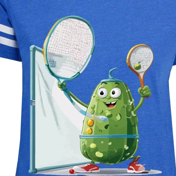 Funny Sports Design Pickleball Cucumber Gift Enza Ladies Jersey Football T-Shirt