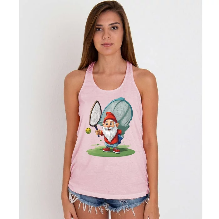 Funny Sports Design Pickleball Dwarf Cucumber Meaningful Gift Women's Knotted Racerback Tank