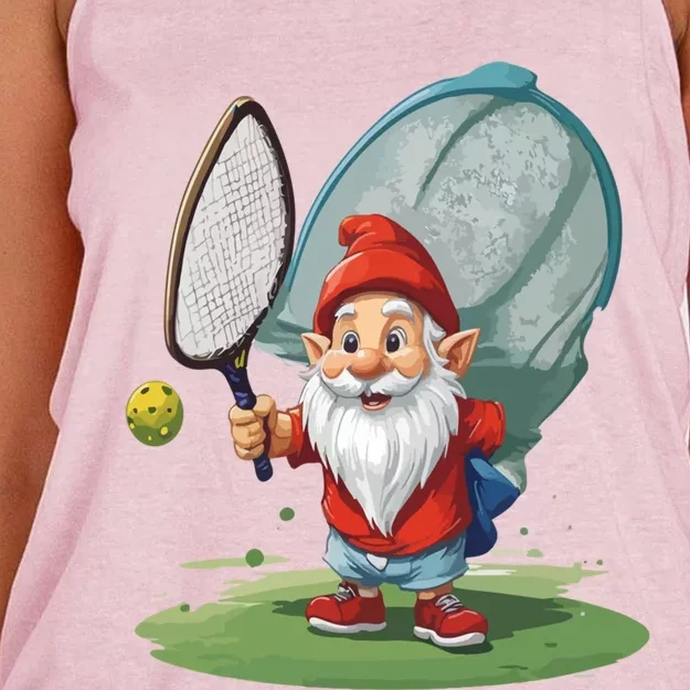 Funny Sports Design Pickleball Dwarf Cucumber Meaningful Gift Women's Knotted Racerback Tank