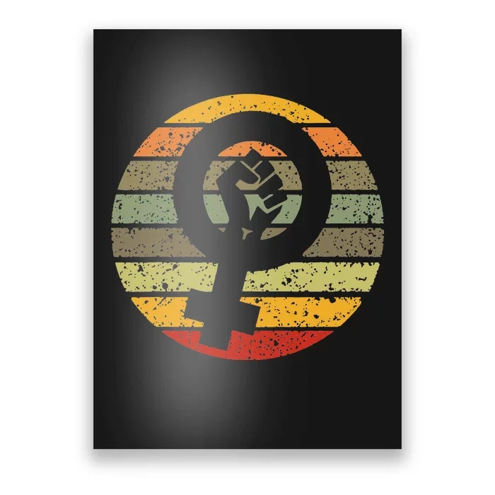 Feminism Symbol Design Retro Vintage 70s 80s 90s Feminist Poster