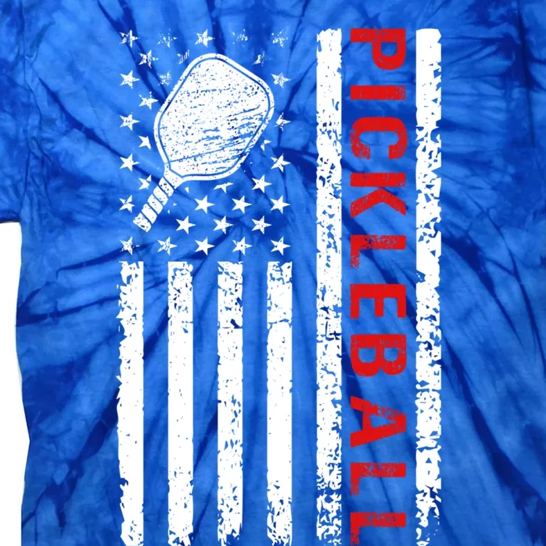 Funny Sports Design Pickleball Us Flag Meaningful Gift Tie-Dye T-Shirt