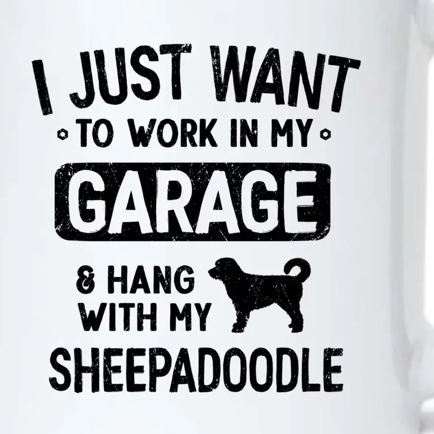 Funny Sheepadoodle Dad Garage Hang With Gift Black Color Changing Mug