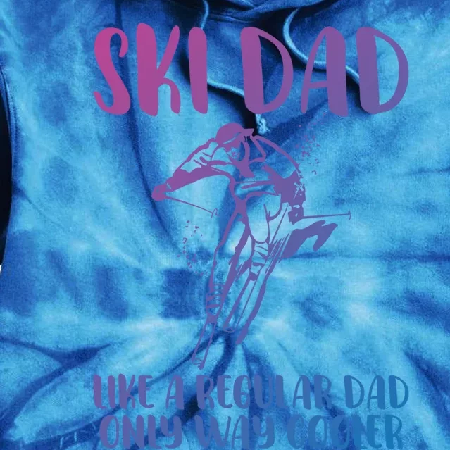 Funny Ski Dad Funny Skier Ski Dad Cool Skier Dad Gift Tie Dye Hoodie