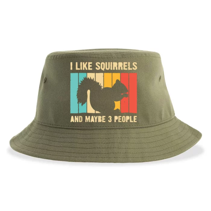 Funny Squirrel Design For Pet Squirrel Lovers Sustainable Bucket Hat