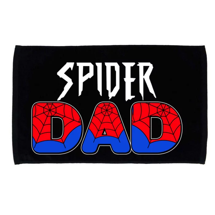 Funny Spider Dad Matching Family Shirts Microfiber Hand Towel