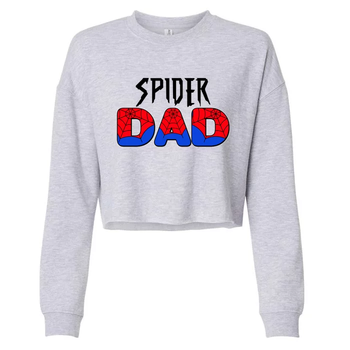 Funny Spider Dad Matching Family Shirts Cropped Pullover Crew