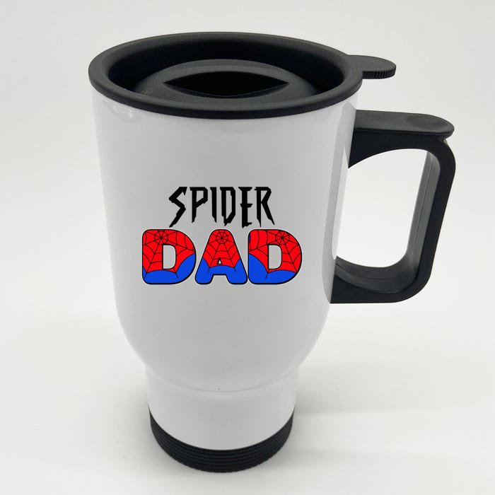 Funny Spider Dad Matching Family Shirts Front & Back Stainless Steel Travel Mug