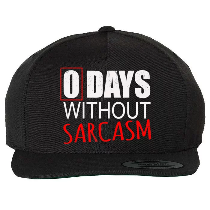 Funny Sarcastic Design Wool Snapback Cap