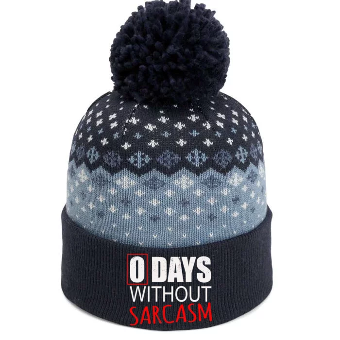 Funny Sarcastic Design The Baniff Cuffed Pom Beanie