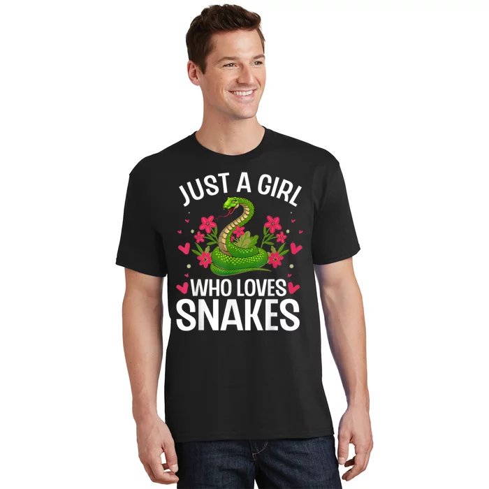 Funny Snake Design For Girl Women Snake Lover Kids Toddlers T-Shirt