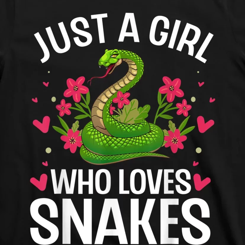 Funny Snake Design For Girl Women Snake Lover Kids Toddlers T-Shirt