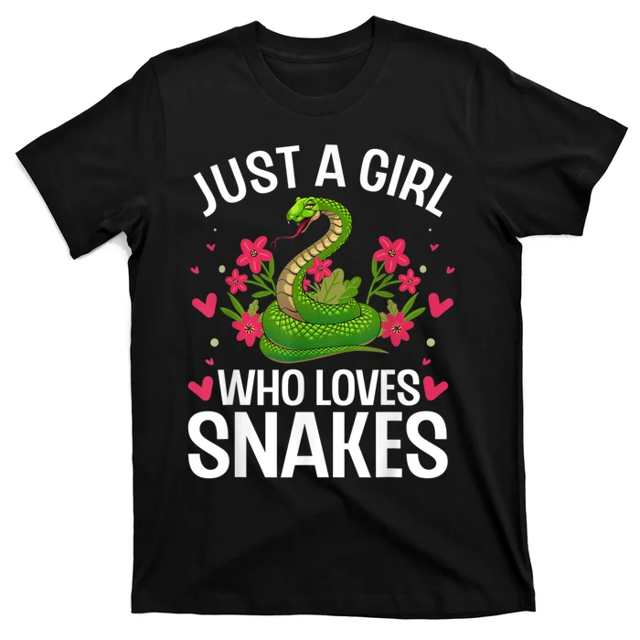 Funny Snake Design For Girl Women Snake Lover Kids Toddlers T-Shirt