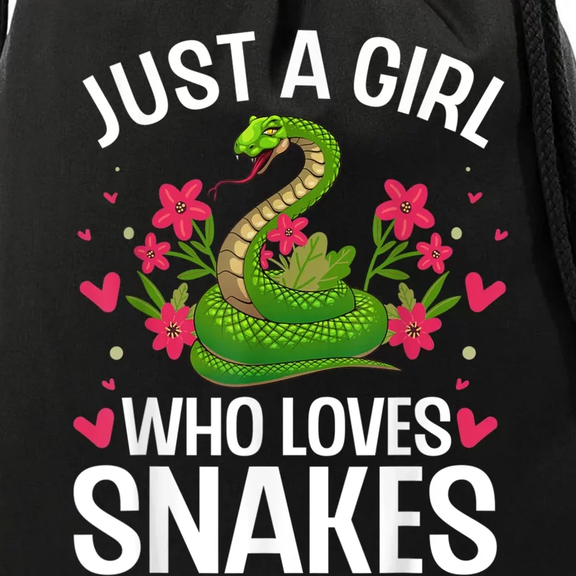 Funny Snake Design For Girl Women Snake Lover Kids Toddlers Drawstring Bag