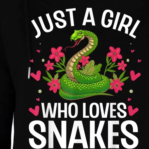 Funny Snake Design For Girl Women Snake Lover Kids Toddlers Womens Funnel Neck Pullover Hood