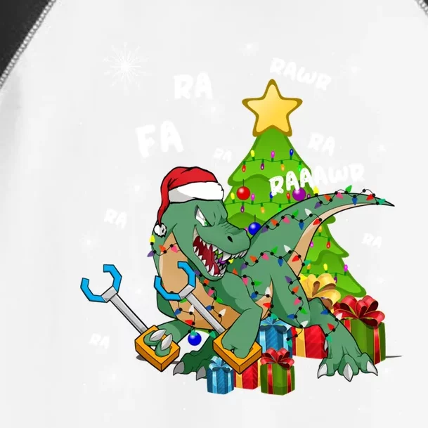 Funny Santa Dinosaur Fa Ra Ra Rawr Rawr Christmas Tgiftrex Xmas Gift Toddler Fine Jersey T-Shirt