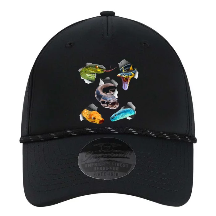 Funny Snake Design For Men Women Kids Toddlers Reptile Lover Performance The Dyno Cap